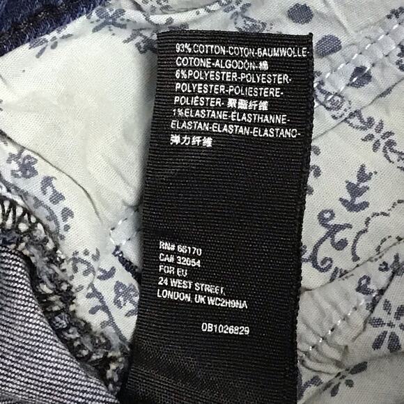 FREE PEOPLE We The Free Skinny Jett Baltic Blue Moto Zip Pocket Ankle Jeans 25 - Picture 11 of 15